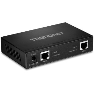 TRENDnet TPE-E110 Power over Ethernet extender/amplifier, daisy chain 5 units, wall mountable